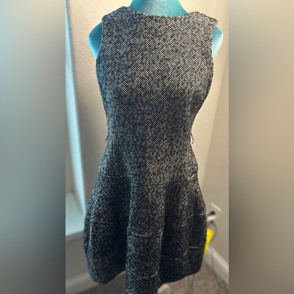 Michael Kors Black/White Tweed Dress Size 6